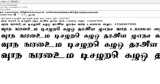 how to install bamini tamil font in ms word